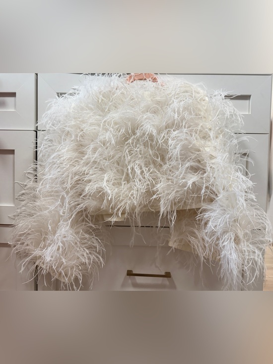 cult gaia Jackets & Blazers - Cult Gala White Feathered Faux Fur Jacket